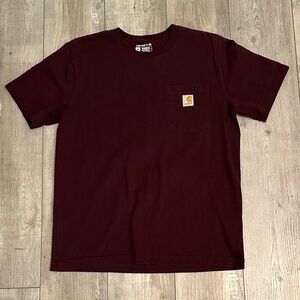 Carhartt Men's Burgundy Short Sleeve Tee